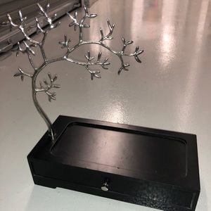 Wooden and metal jewelry box